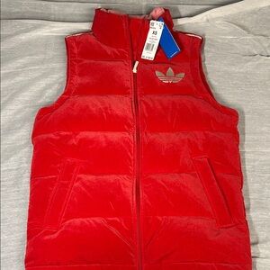 Adidas Red Velvet Puffer Vest